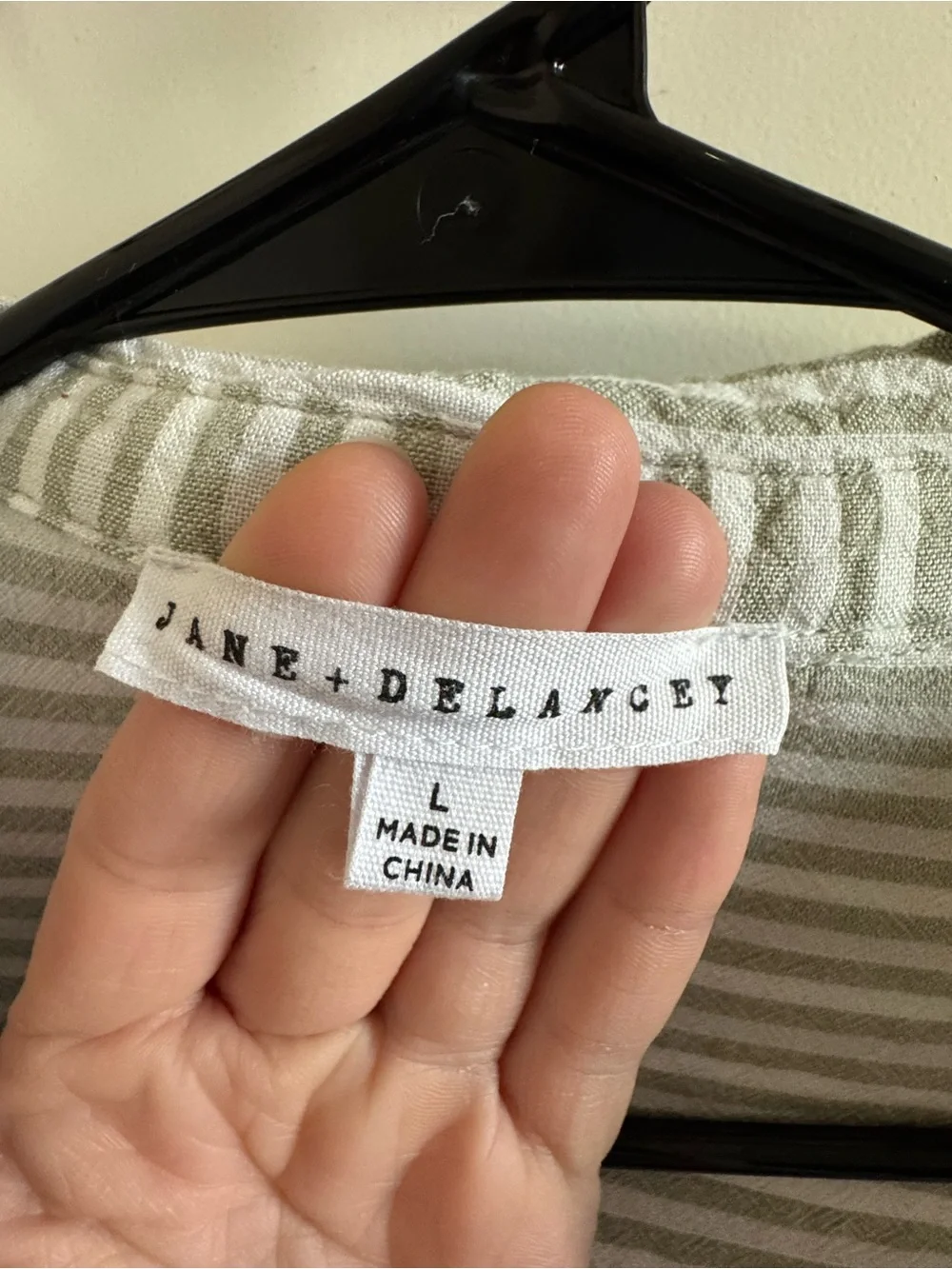 Light Green & White Striped Button-Down Shirt - Picture 3 of 3